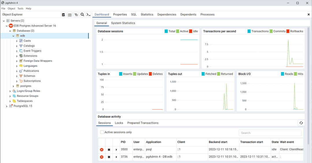 Connecting to an EDB Postgres Advanced Server database